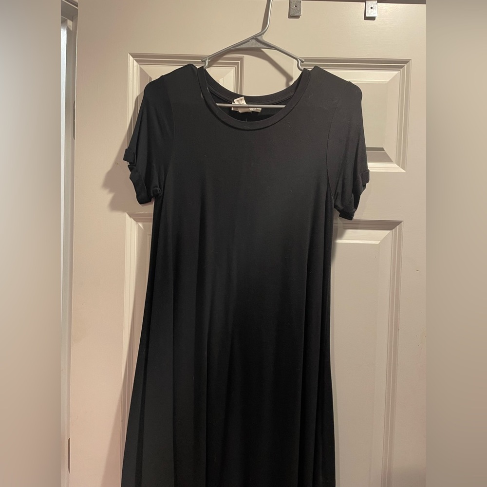 Black shirt dress